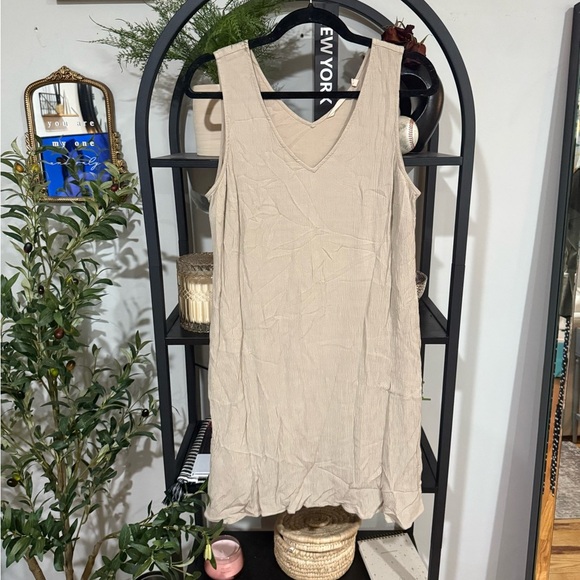 Soft Surroundings Cream Mini Dress size petite medium - Picture 1 of 10